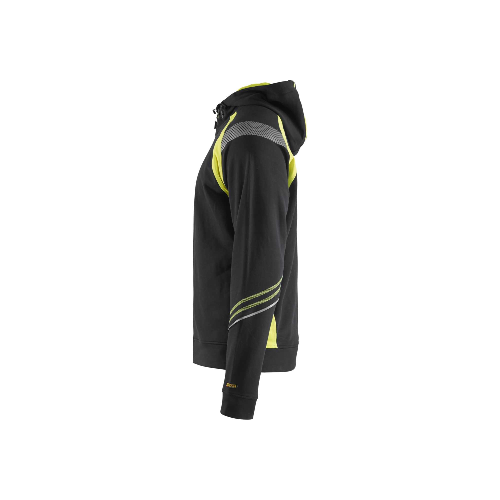 BLAKLADER 34331158 Hoodie with Full Zip Hi Vis Reflective Hoodie Work Sweatshirt MEN - 100% Cotton